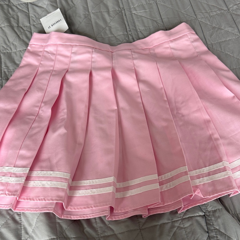 Forever 21 Light Pink Pleated Mini Skirt